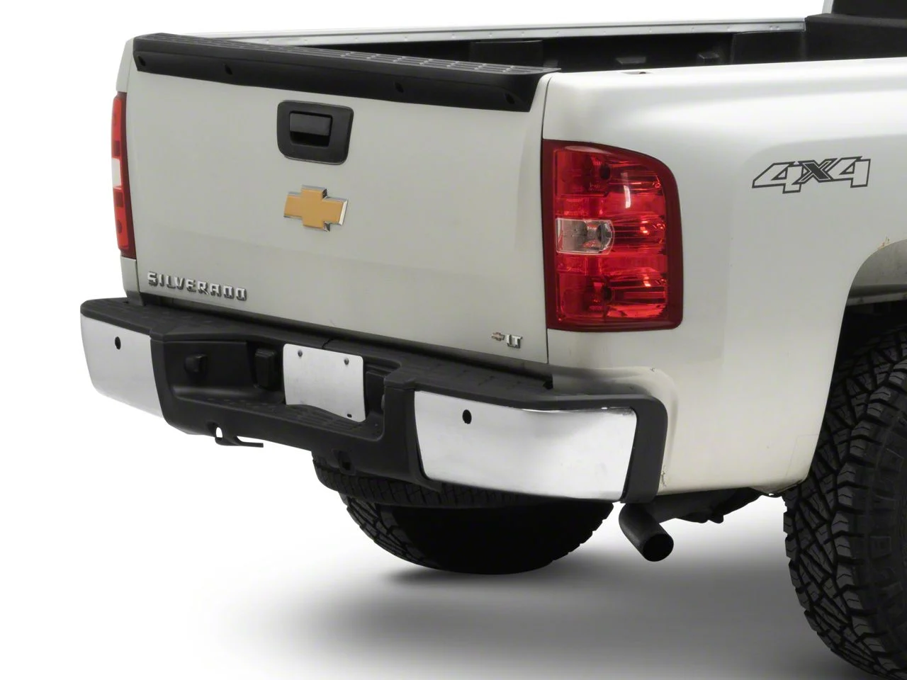 Replacement Rear Bumper; Pre-Drilled for Backup Sensors; Chrome (07-13 Silverado 1500)