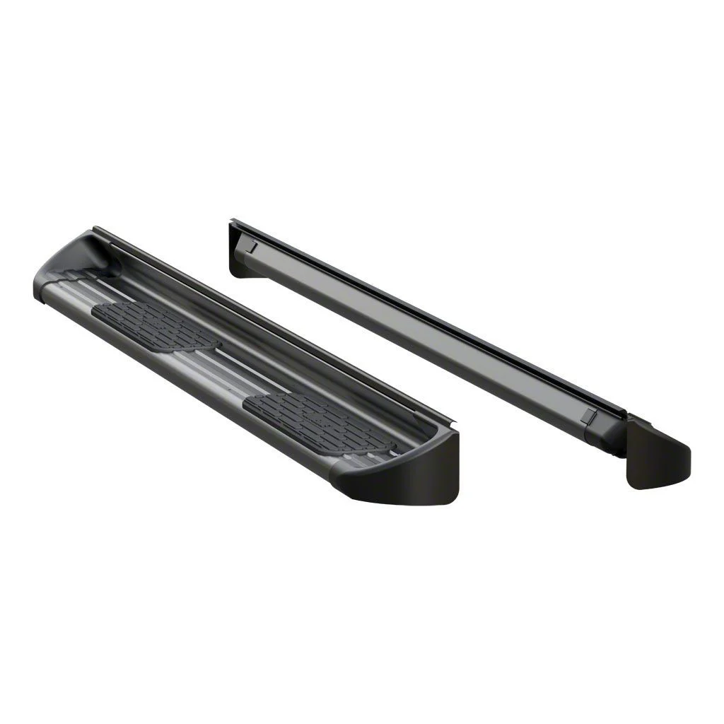 Stainless Side Entry Running Boards; Textured Black (19-26 Silverado 1500 Double Cab)