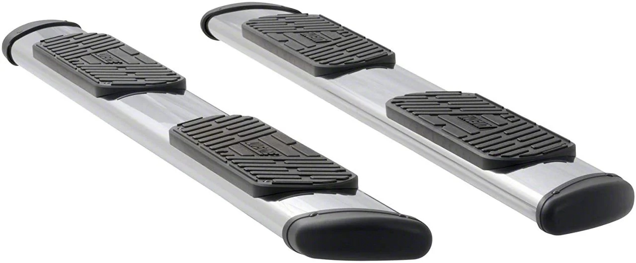 Regal 7-Inch Oval Side Step Bars; Polished Stainless (19-26 Silverado 1500 Crew Cab)