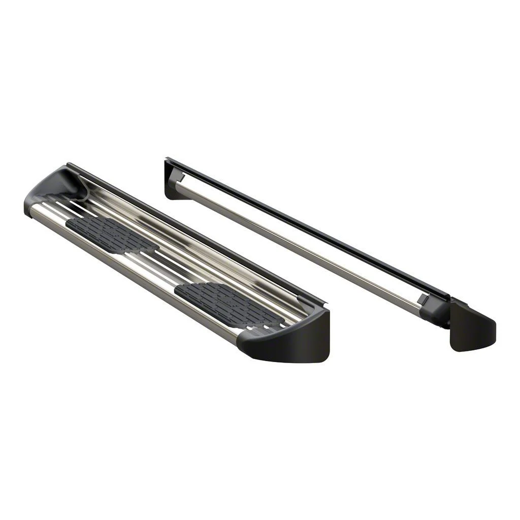 Stainless Side Entry Running Boards; Polished (19-26 Silverado 1500 Crew Cab)