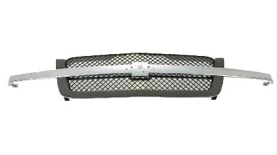 Upper Replacement Grille; Black (03-06 Silverado 1500, Excluding SS)