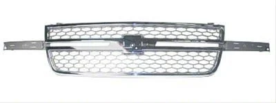 Upper Replacement Grille; Black and Chrome (03-06 Silverado 1500 SS)