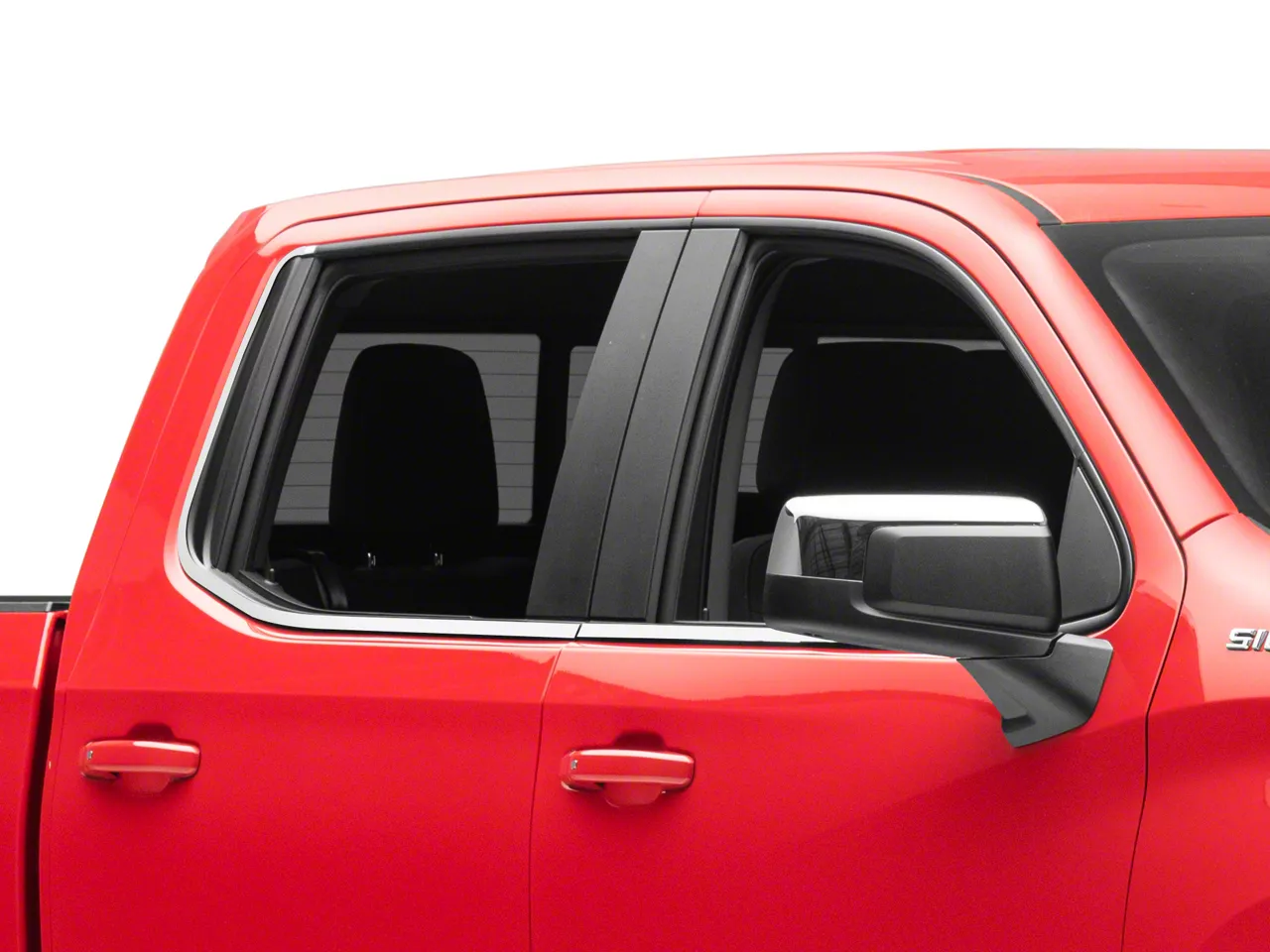 Window Sill Trim Set; Stainless Steel (19-26 Silverado 1500 Crew Cab)