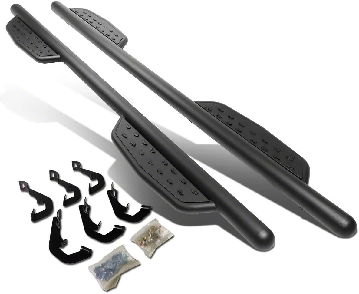 3-Inch Nerf Side Step Bars; Matte Black (07-19 Silverado 2500 HD Extended/Double Cab)