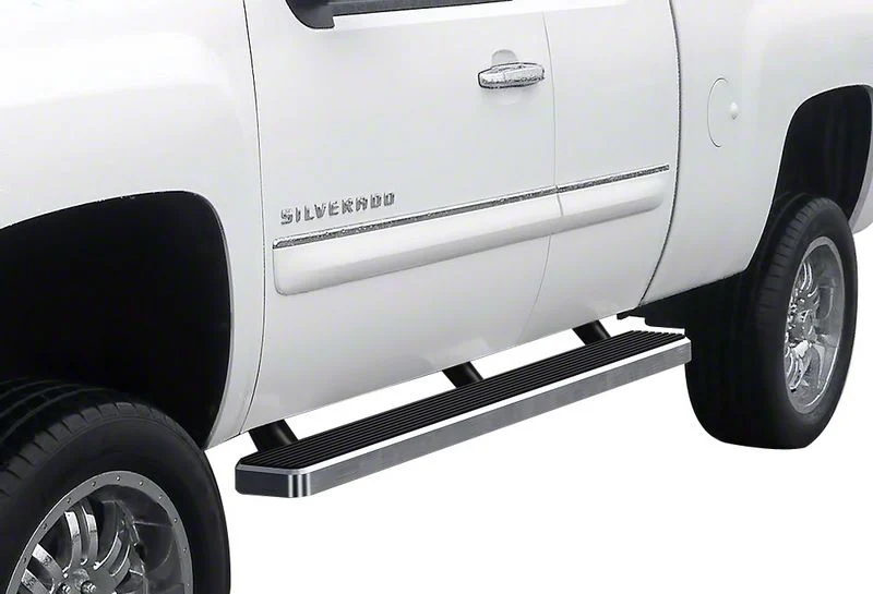 5-Inch iStep Running Boards; Hairline Silver (07-14 Silverado 2500 HD Extended Cab)