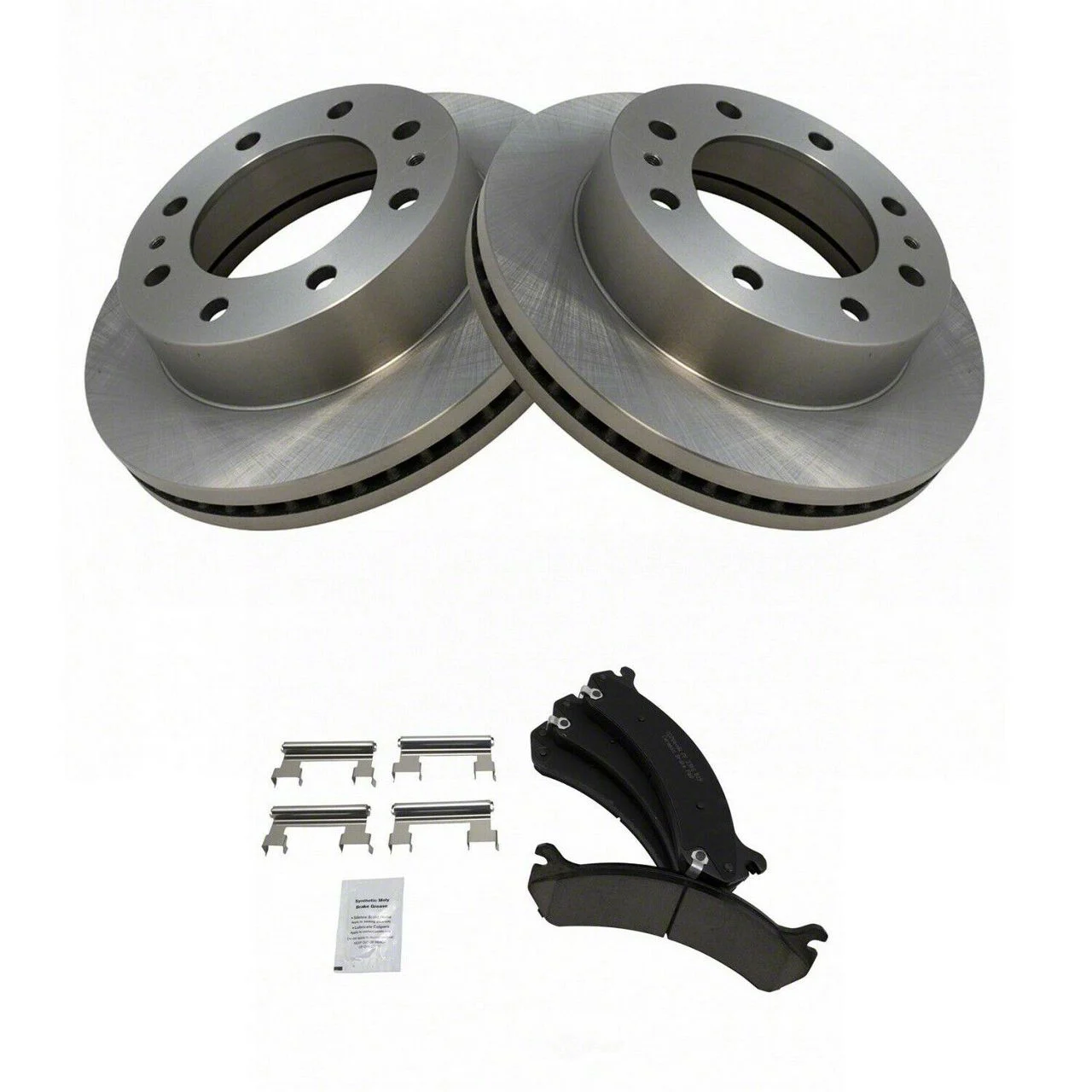 Ceramic 8-Lug Brake Rotor and Pad Kit; Front (07-10 Silverado 2500 HD)