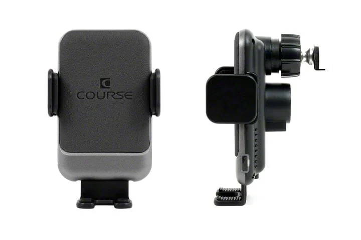 Direct Fit Phone Mount with Charging Auto Closing Cradle Head; Black (20-26 Silverado 2500 HD)