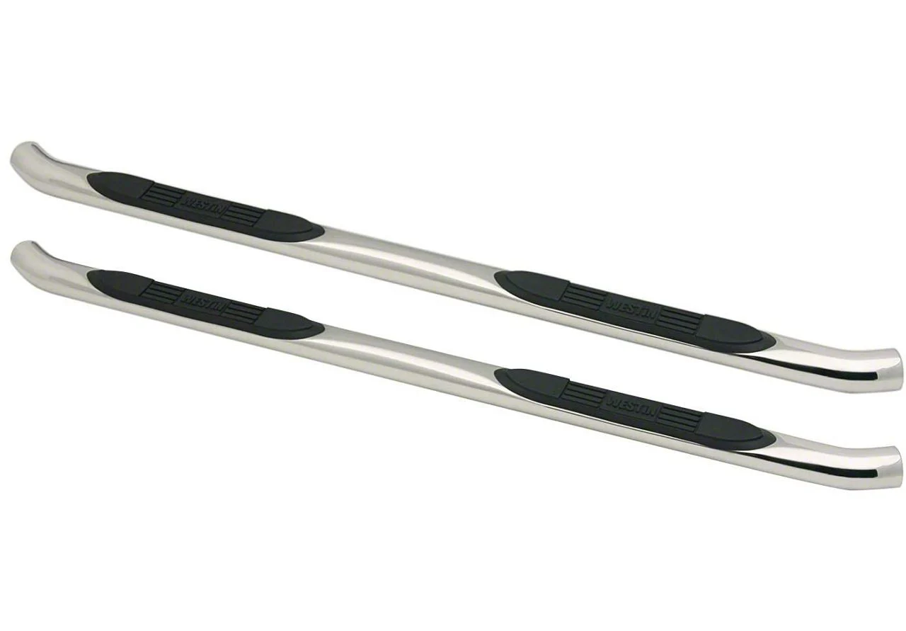 Westin E-Series 3-Inch Nerf Side Step Bars; Stainless Steel (15-19 Silverado 2500 HD Double Cab)