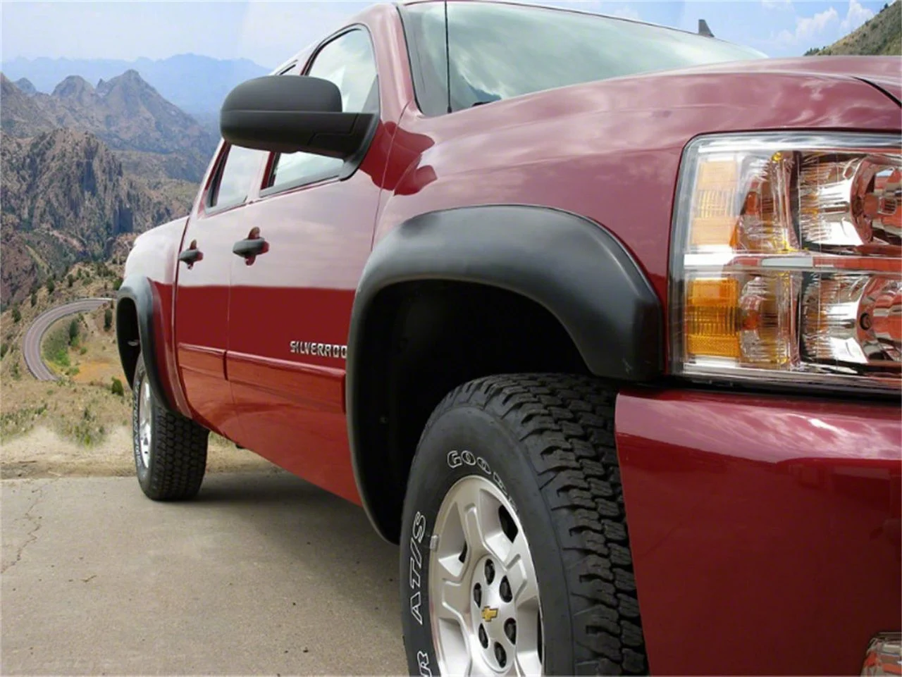 Trail Riderz Fender Flares; Smooth Black (07-14 Silverado 2500 HD)