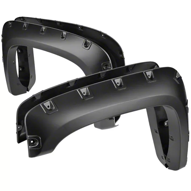 Pocket Style Fender Flares; Front and Rear (07-13 Silverado 2500 HD)