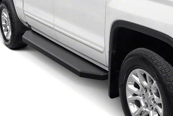 H-Style Running Boards; Black (20-26 Silverado 2500 HD Regular Cab)