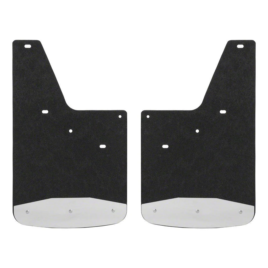 Textured Rubber Mud Guards; Front or Rear; 12-Inch x 20-Inch (07-14 Silverado 2500 HD)