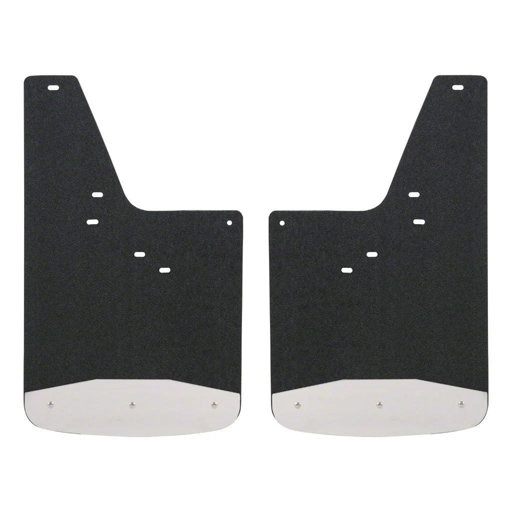 Textured Rubber Mud Guards; Front or Rear; 12-Inch x 20-Inch (15-19 Silverado 2500 HD)