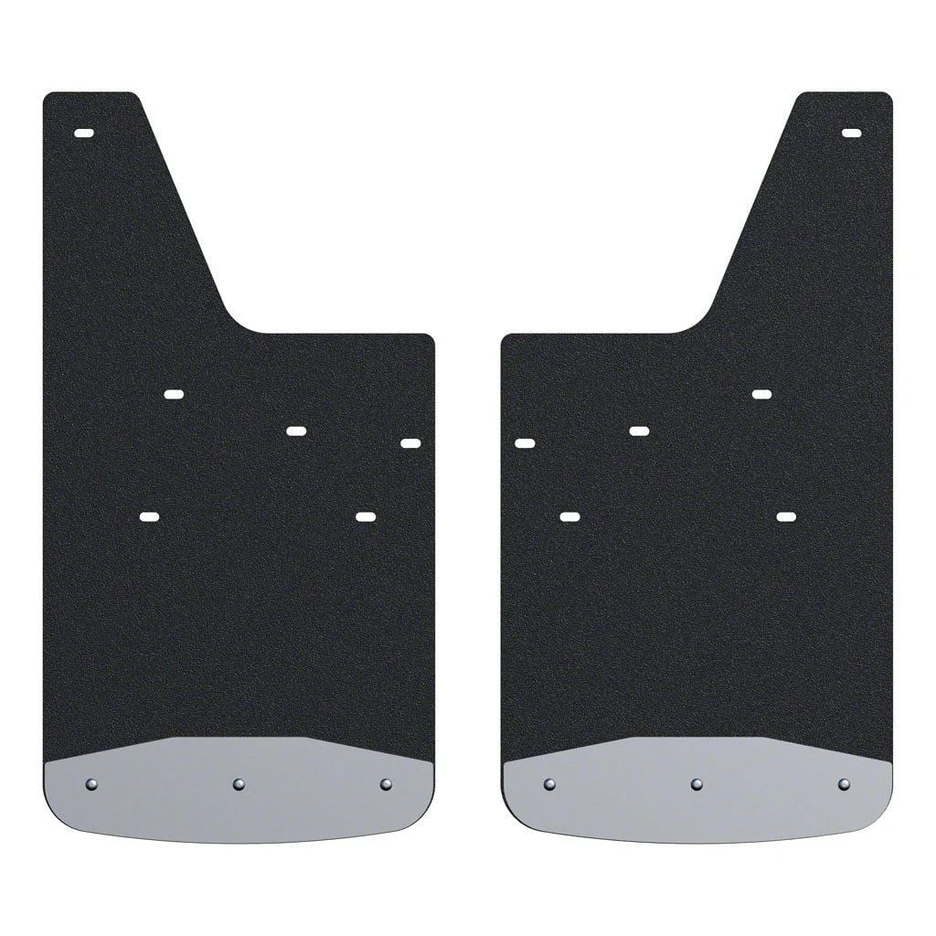 Textured Rubber Mud Guards; Rear; 12-Inch x 23-Inch (20-26 Silverado 2500 HD)