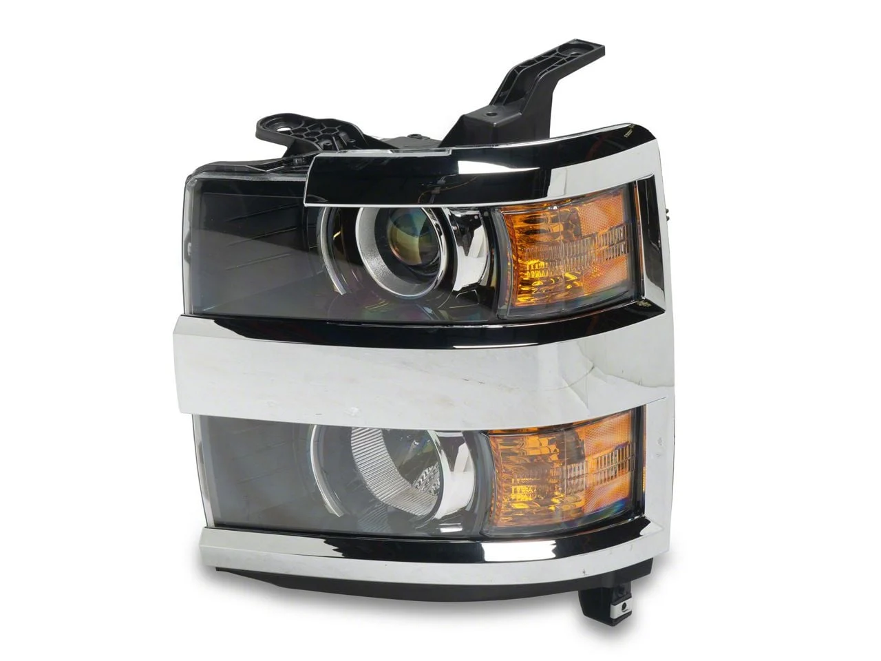 OE Style Headlight; Black Housing; Clear Lens; Driver Side (15-19 Silverado 2500 HD w/ Factory Halogen Headlights)