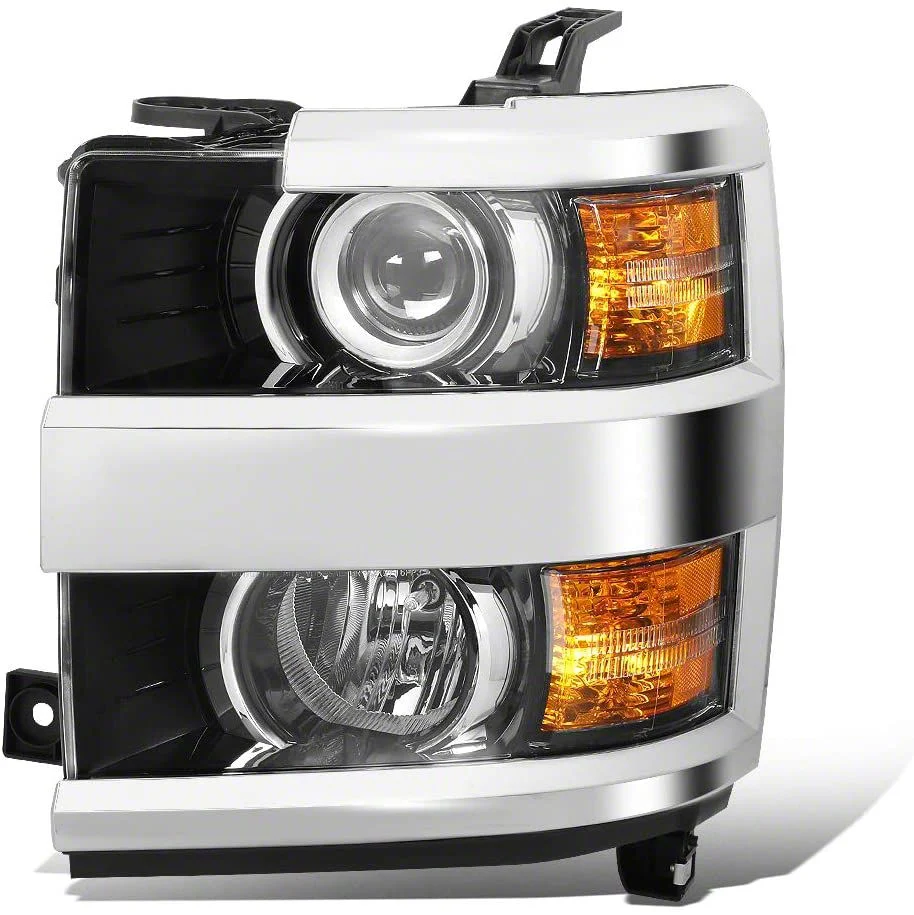 OE Style Headlight; Black Housing; Clear Lens; Driver Side (15-19 Silverado 2500 HD)