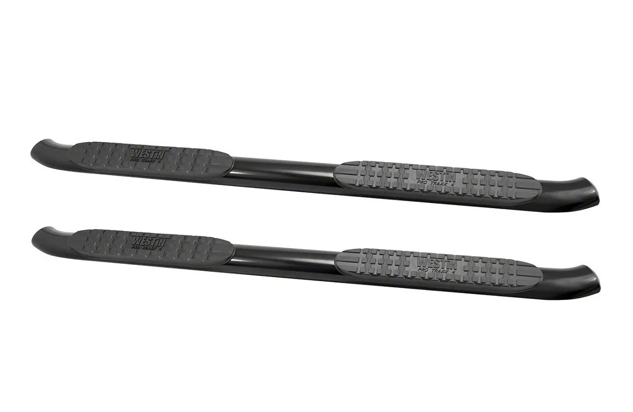 Westin Pro Traxx 4-Inch Oval Side Step Bars; Black (15-19 Silverado 2500 HD Crew Cab)
