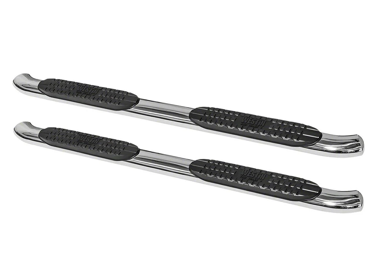 Westin Pro Traxx 4-Inch Oval Side Step Bars; Stainless Steel (15-19 Silverado 2500 HD Regular Cab)