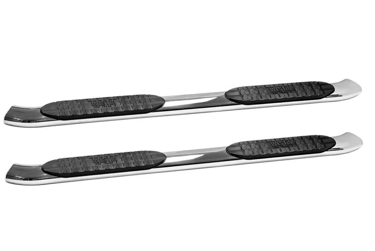 Westin Pro Traxx 5-Inch Oval Side Step Bars; Stainless Steel (15-19 Silverado 2500 HD Double Cab)