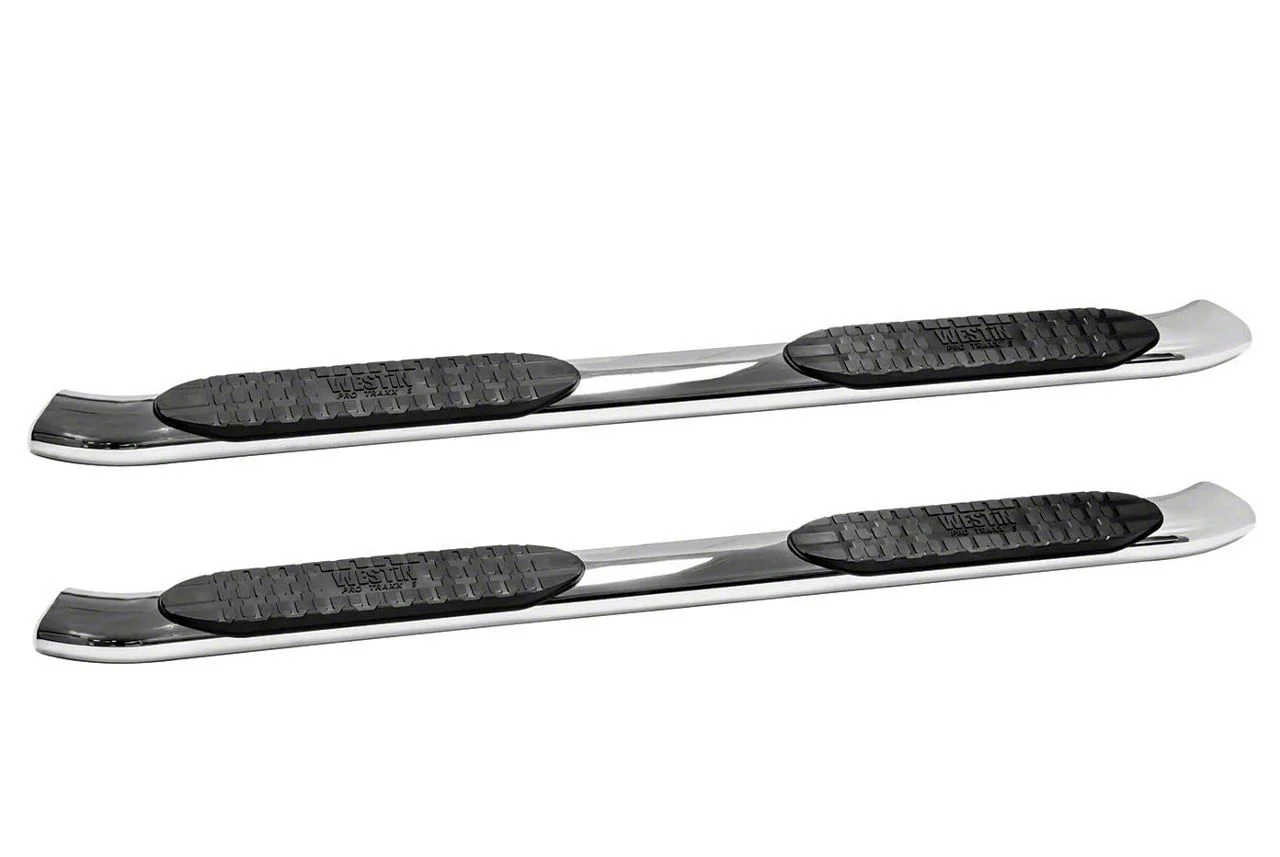 Westin Pro Traxx 5-Inch Oval Side Step Bars; Stainless Steel (15-19 Silverado 2500 HD Crew Cab)