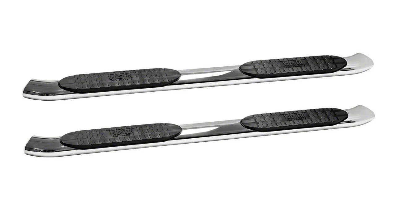 Westin Pro Traxx 5-Inch Oval Side Step Bars; Stainless Steel (20-26 Silverado 2500 HD Double Cab)