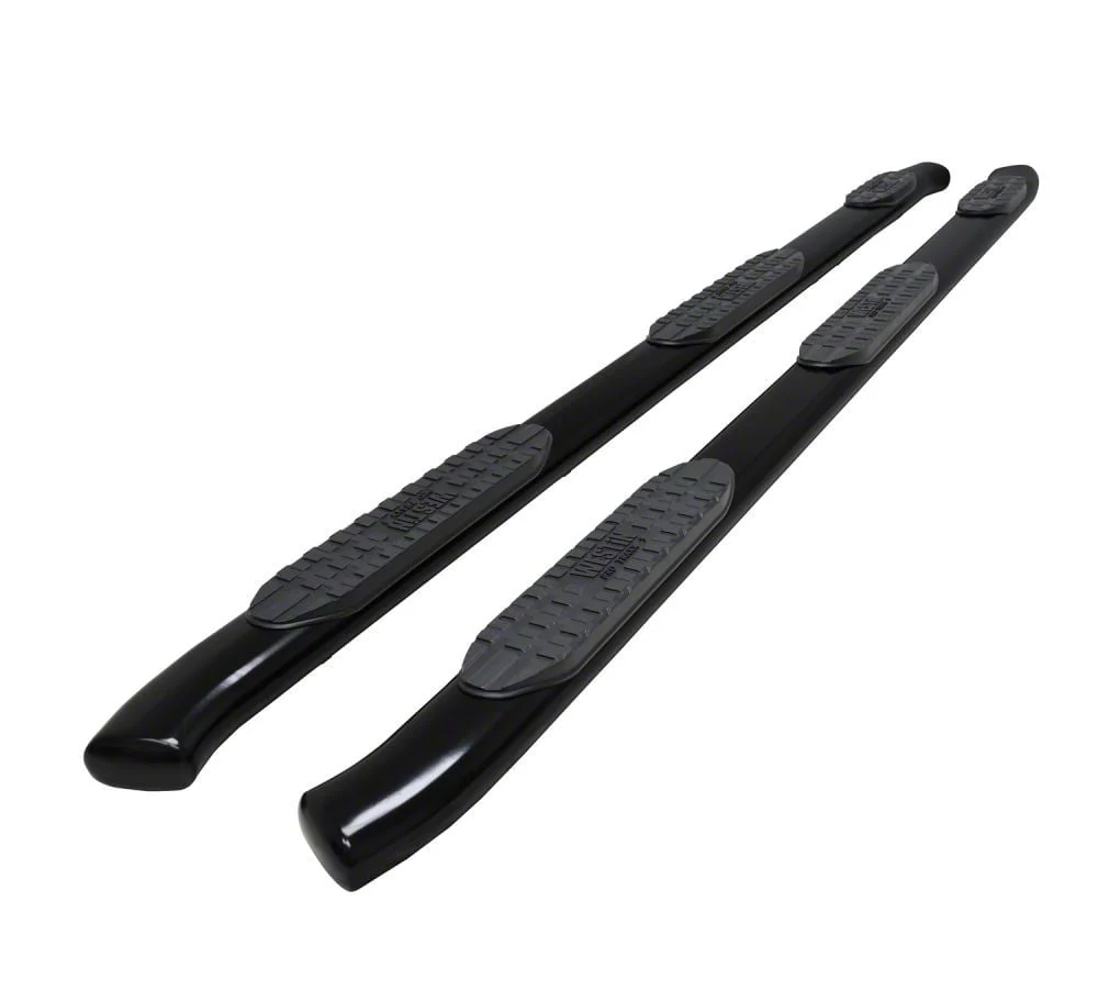 Westin Pro Traxx 5-Inch Wheel-to-Wheel Oval Side Step Bars; Black (20-26 Silverado 2500 HD Crew Cab w/ 6.90-Foot Standard Box)