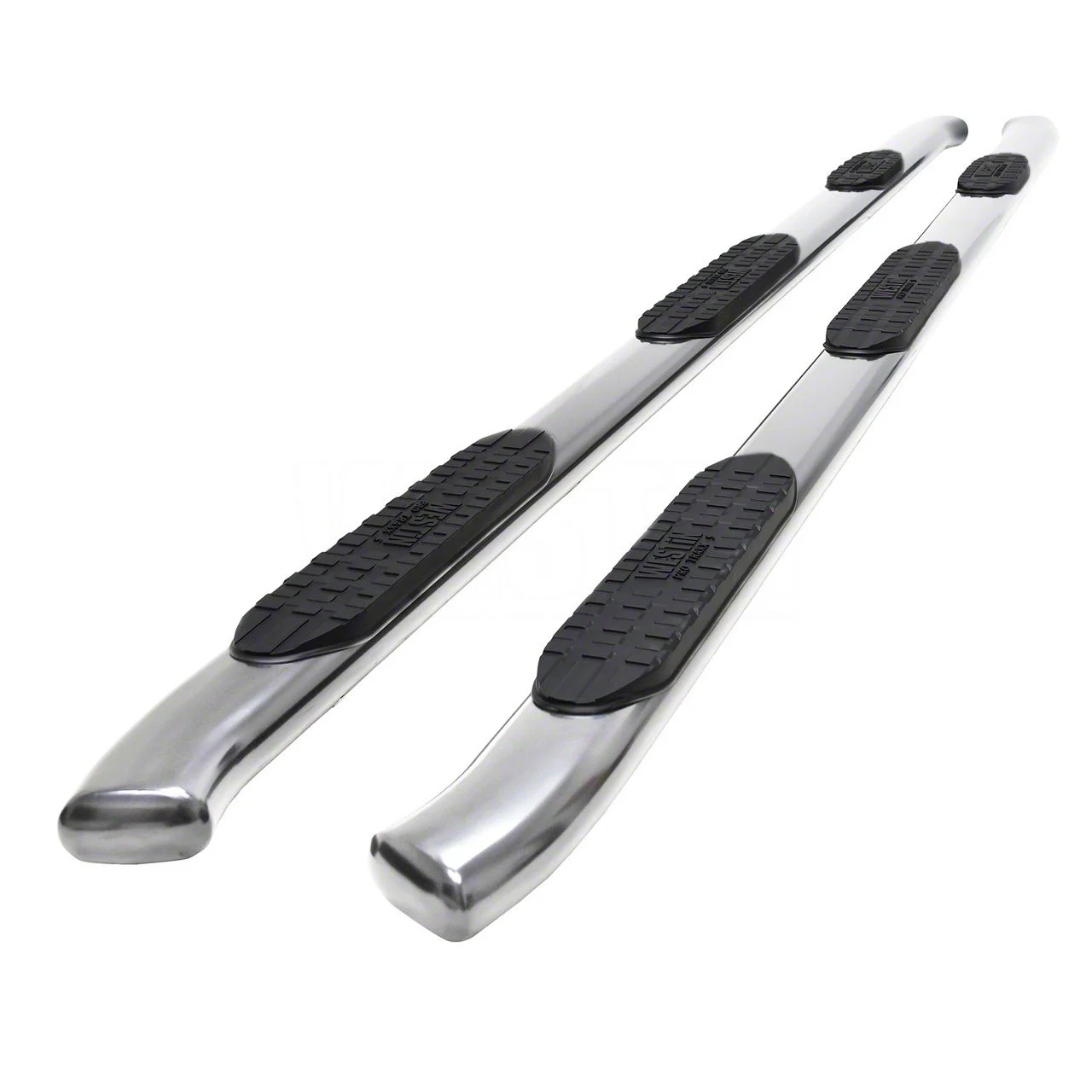 Westin Pro Traxx 5-Inch Wheel-to-Wheel Oval Side Step Bars; Stainless Steel (20-26 Silverado 2500 HD Crew Cab w/ 8-Foot Long Box)