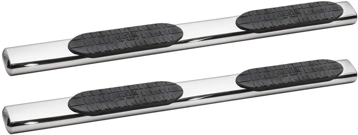 Westin Pro Traxx 6-Inch Oval Side Step Bars; Stainless Steel (20-26 Silverado 2500 HD Crew Cab)