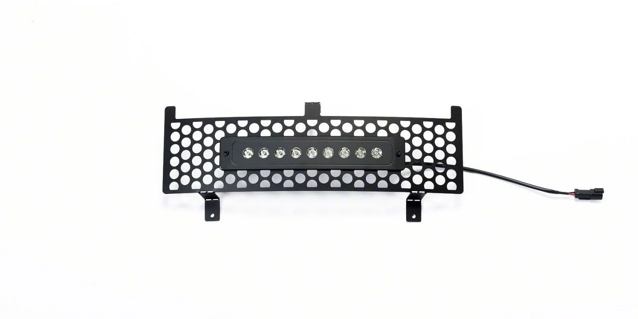 Putco Punch Design Lower Bumper Grille Insert with 10-Inch Luminix Light Bar; Black (15-19 Silverado 2500 HD)