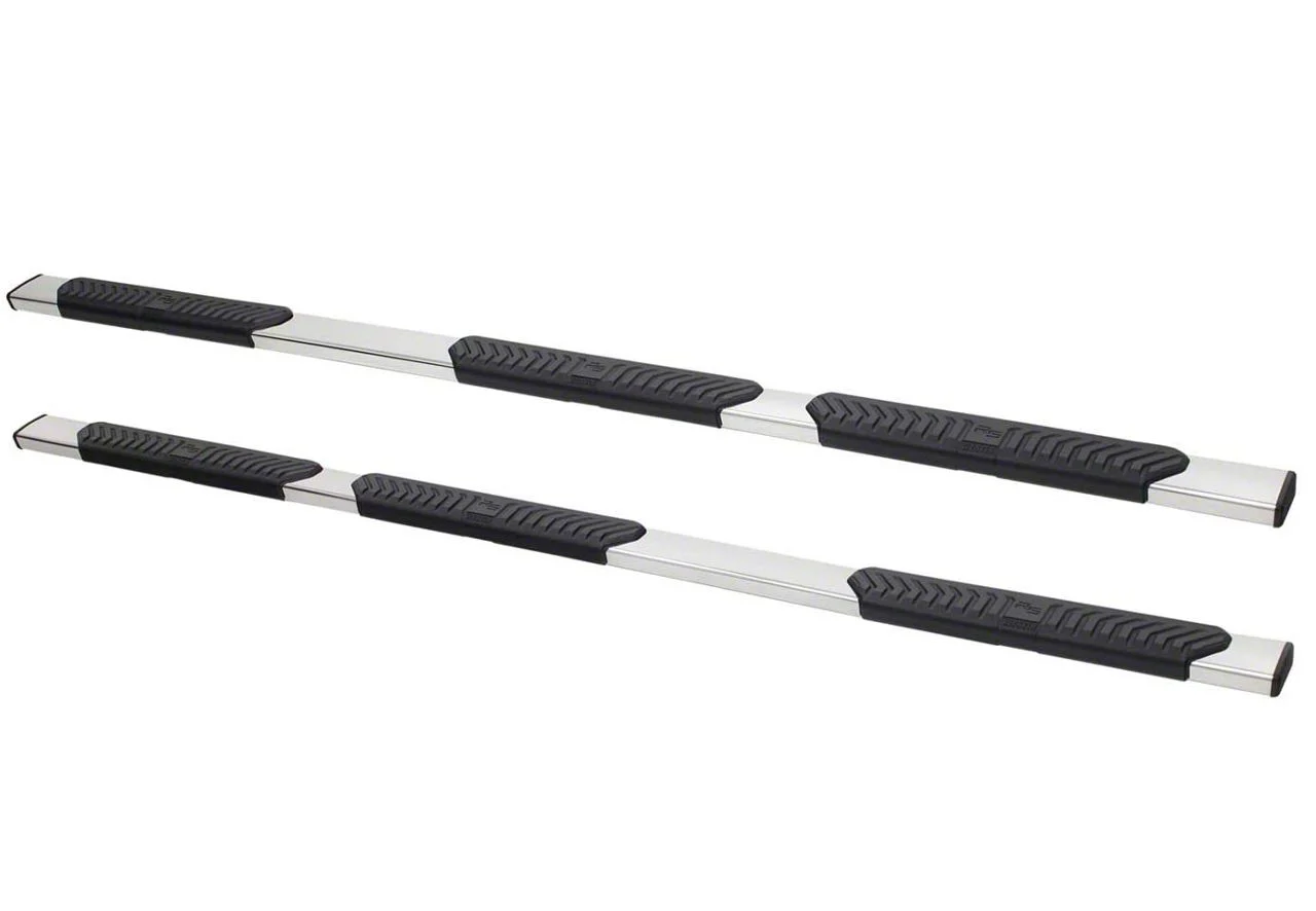 Westin R5 M-Series Wheel-to-Wheel Nerf Side Step Bars; Polished Stainless (07-19 Silverado 2500 HD Crew Cab SRW w/ 8-Foot Long Box)