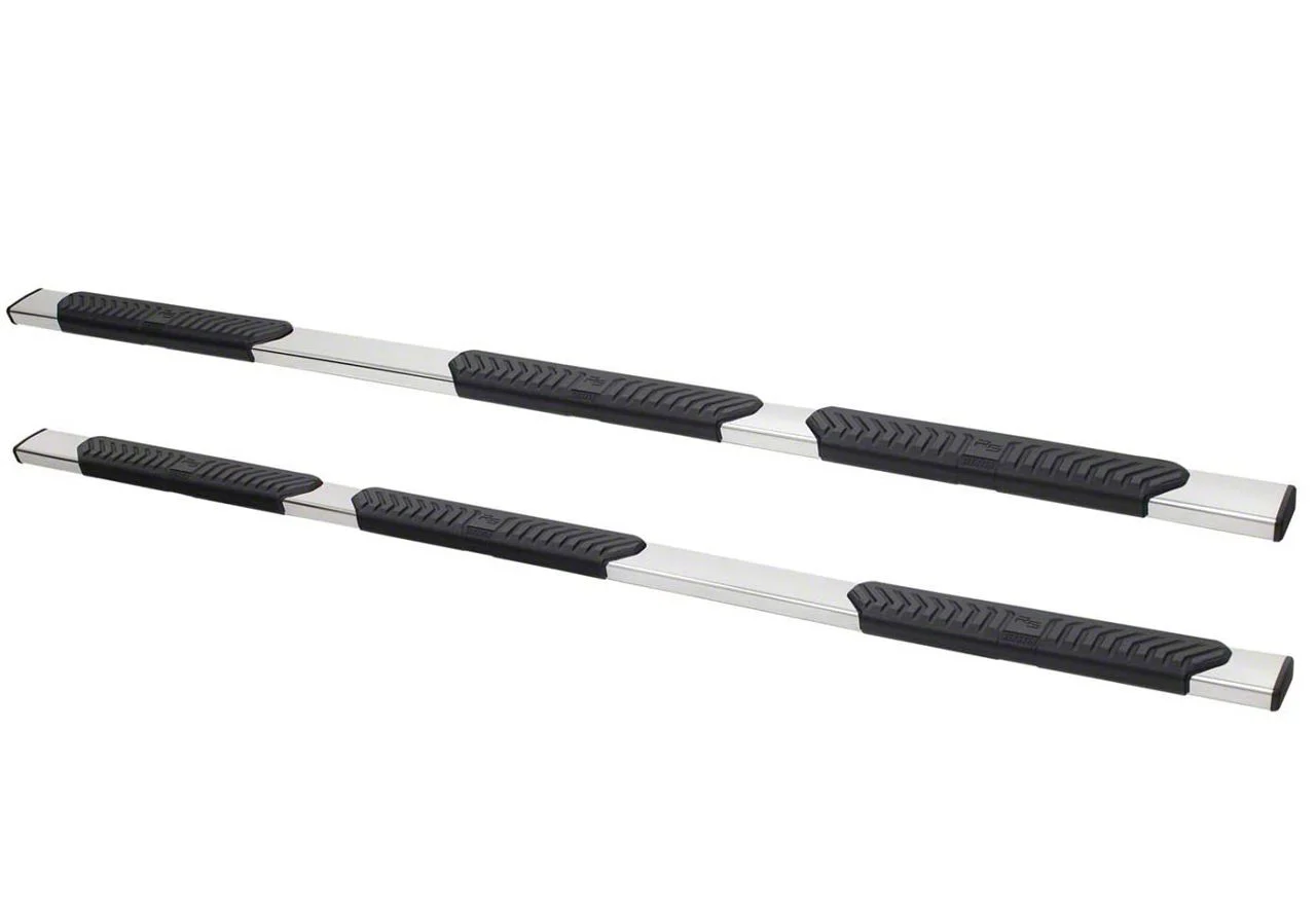 Westin R5 M-Series Wheel-to-Wheel Nerf Side Step Bars; Polished Stainless (07-19 Silverado 2500 HD Extended/Double Cab w/ 6.50-Foot Standard Box)