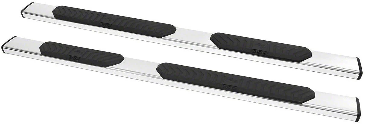 Westin R5 Nerf Side Step Bars; Stainless Steel (07-19 Silverado 2500 HD Extended/Double Cab)