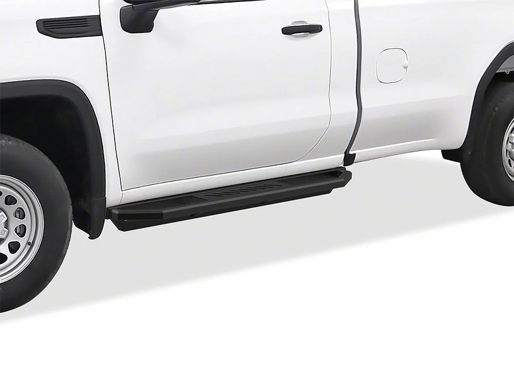 Rocker Armor Side Step Bars; Matte Black (20-26 Silverado 2500 HD Regular Cab)
