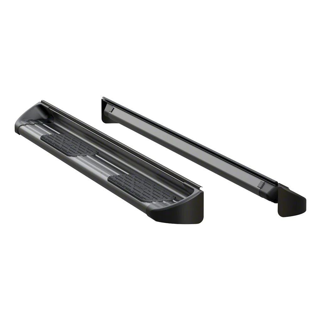 Stainless Side Entry Running Boards; Textured Black (20-26 Silverado 2500 HD Crew Cab)