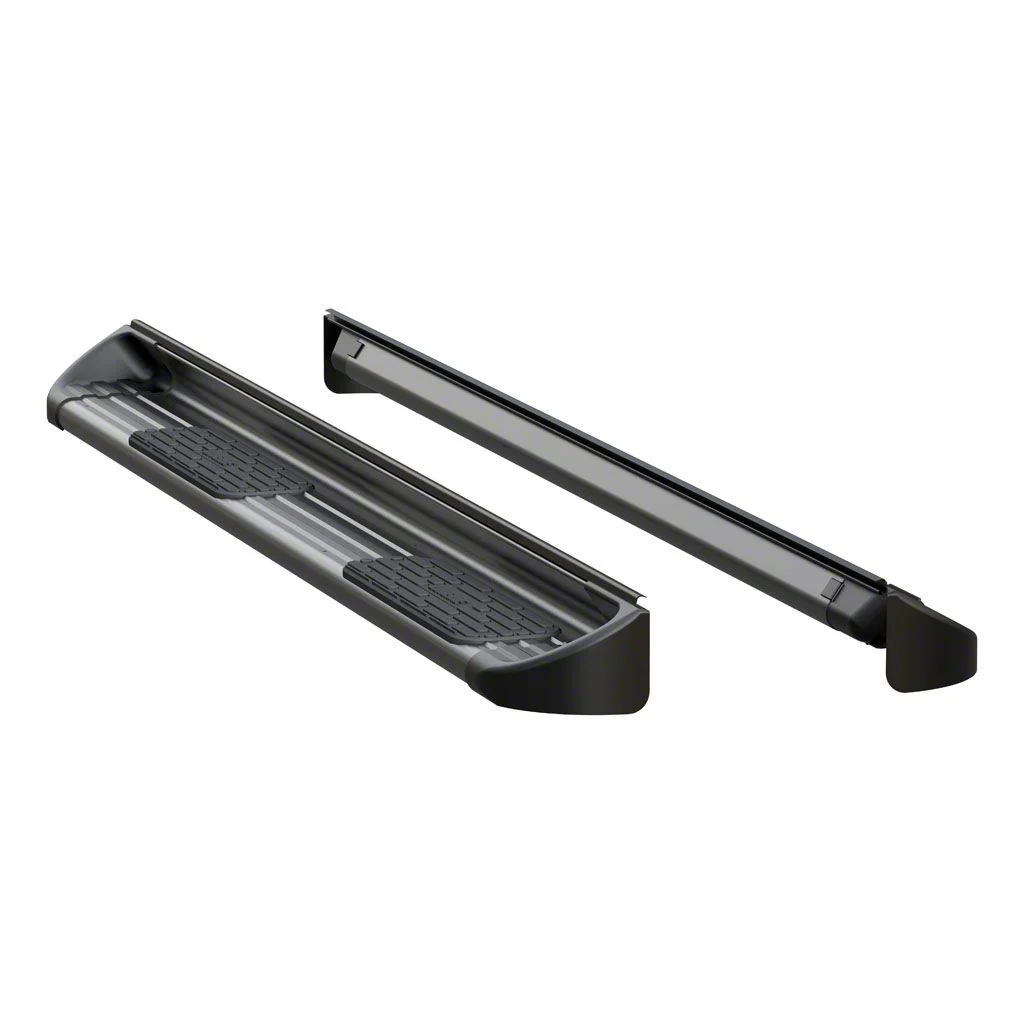 Stainless Side Entry Running Boards without Mounting Brackets; Textured Black (20-26 Silverado 2500 HD Crew Cab)