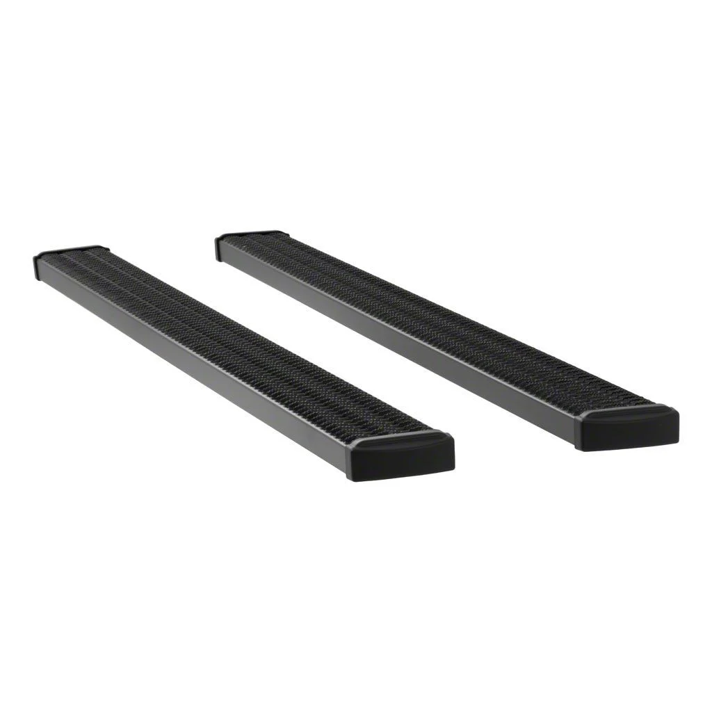 Grip Step 7-Inch Running Boards without Mounting Brackets; Textured Black (07-19 6.0L Silverado 2500 HD Extended/Double Cab w/ 6.50-Foot Standard Box)