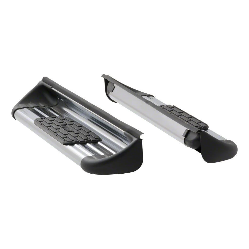 Stainless Side Entry Running Boards without Mounting Brackets; Polished (07-18 Silverado 2500 HD Regular Cab)