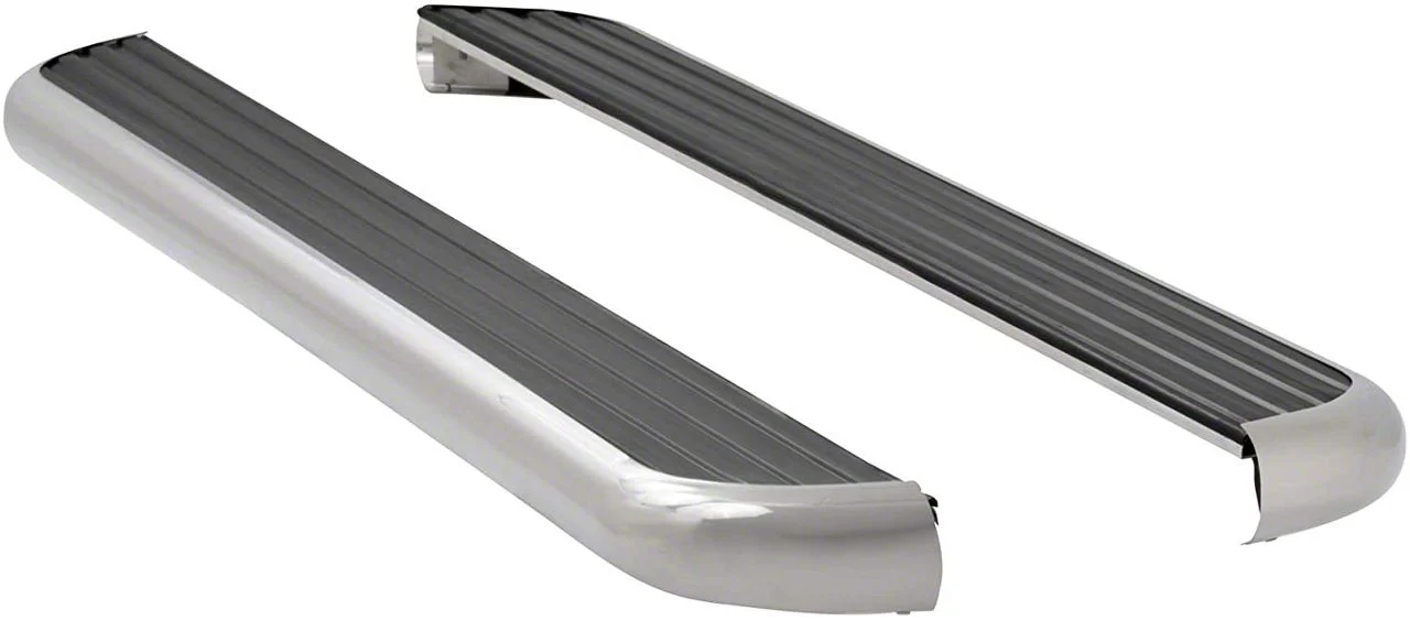 MegaStep 6.50-Inch Running Boards; Body Mount; Polished Stainless (07-14 Silverado 2500 HD Crew Cab)
