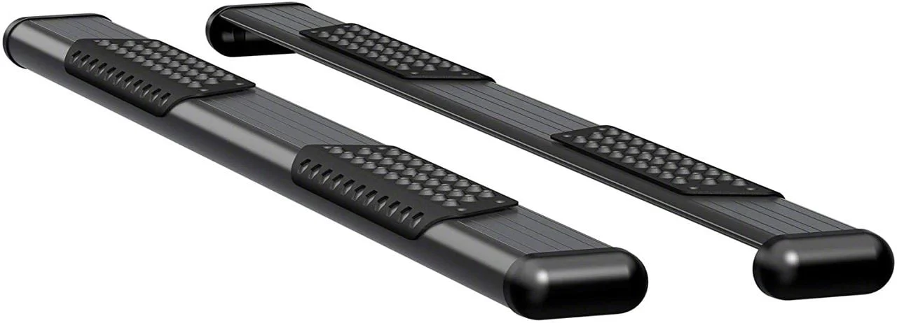 O-Mega II 6-Inch Oval Side Step Bars; Body Mount; Textured Black (07-13 Silverado 2500 HD Extended Cab)