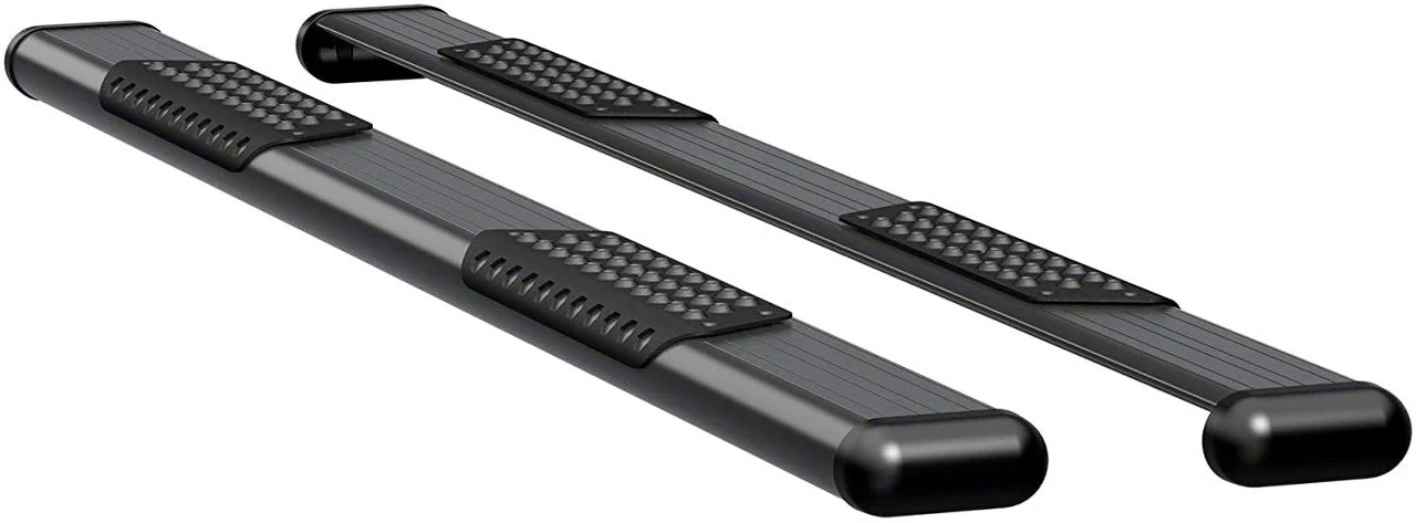 O-Mega II 6-Inch Oval Side Step Bars; Textured Black (20-26 Silverado 2500 HD Crew Cab)