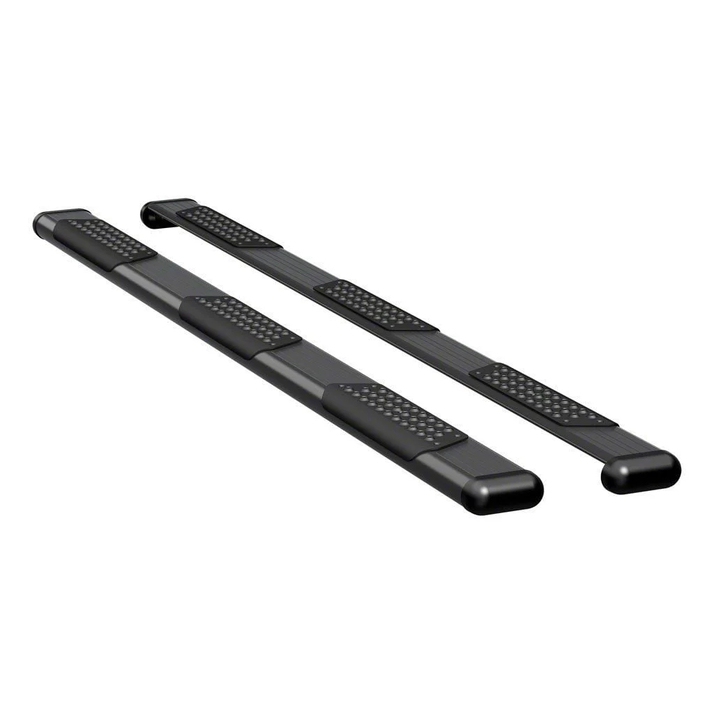 O-Mega II 6-Inch Wheel-to-Wheel Oval Side Step Bars; Textured Black (15-19 Silverado 2500 HD Double Cab w/ 6.50-Foot Standard Box)