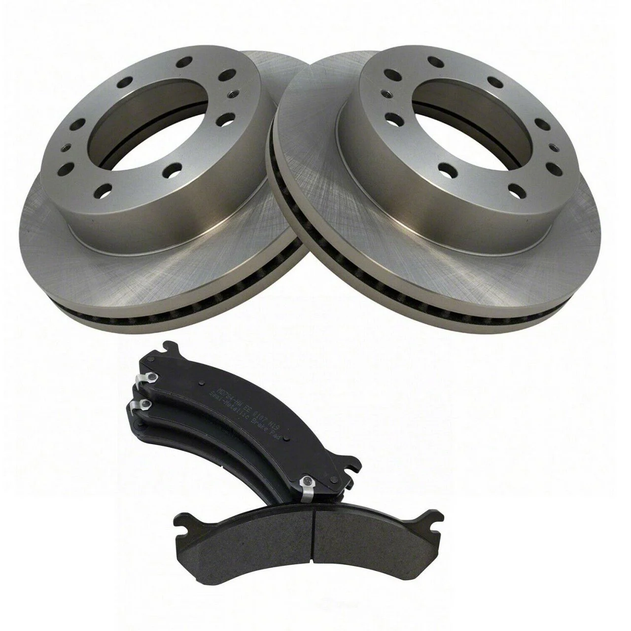 Semi-Metallic 8-Lug Brake Rotor and Pad Kit; Front (07-10 Silverado 2500 HD)