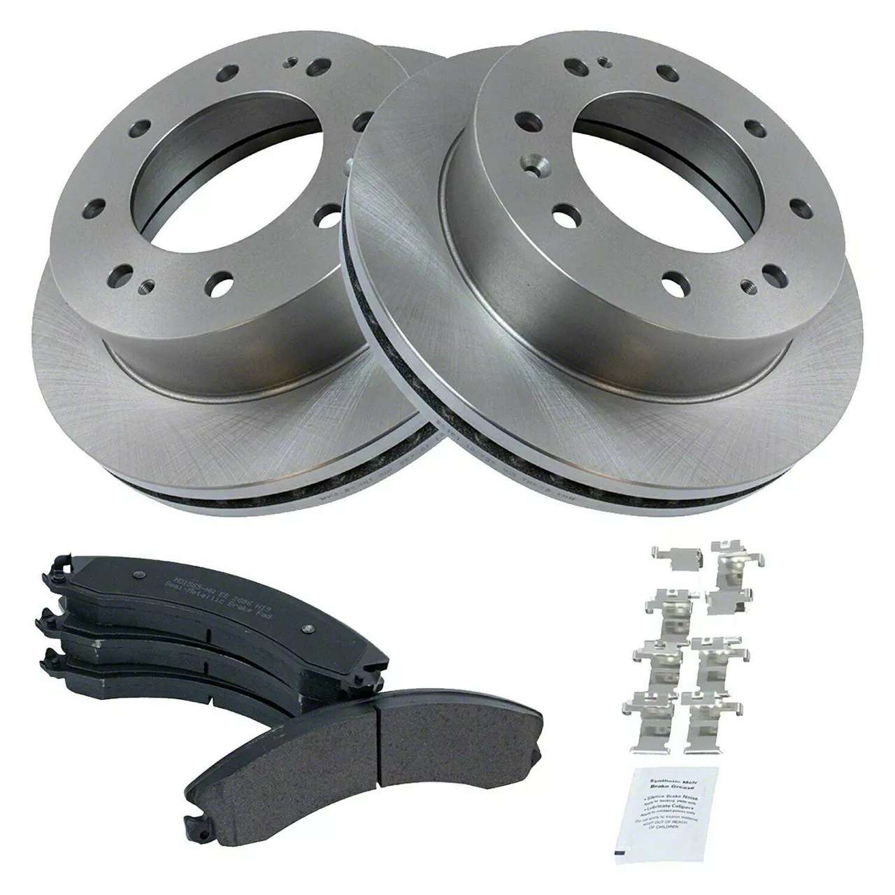 Semi-Metallic 8-Lug Brake Rotor and Pad Kit; Front (12-19 Silverado 2500 HD)