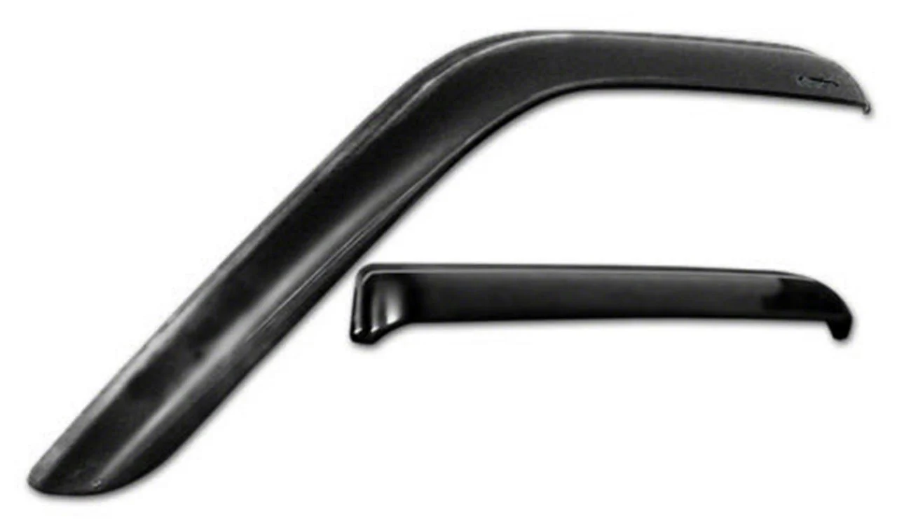 Tape-Onz Sidewind Deflectors; Front and Rear; Smoke (15-19 Silverado 2500 HD Crew Cab)