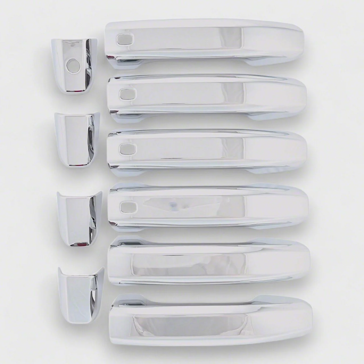 Smart Key Door Handle Snap-On Covers; Chrome (20-26 Silverado 2500 HD)