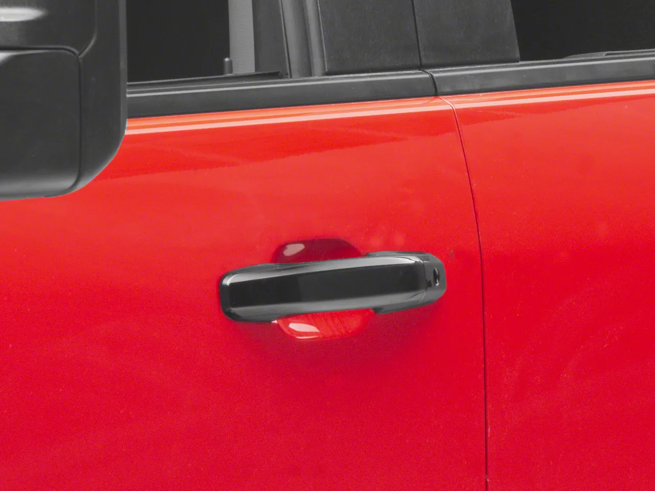 Chrome Delete Smart Key Door Handle Snap-On Covers; Gloss Black (20-26 Silverado 2500 HD)