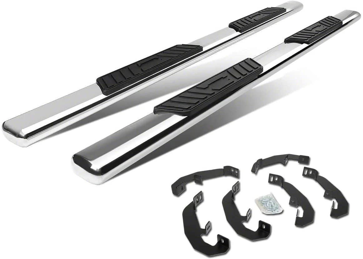 5-Inch Nerf Side Step Bars; Stainless Steel (20-26 Silverado 2500 HD Crew Cab)