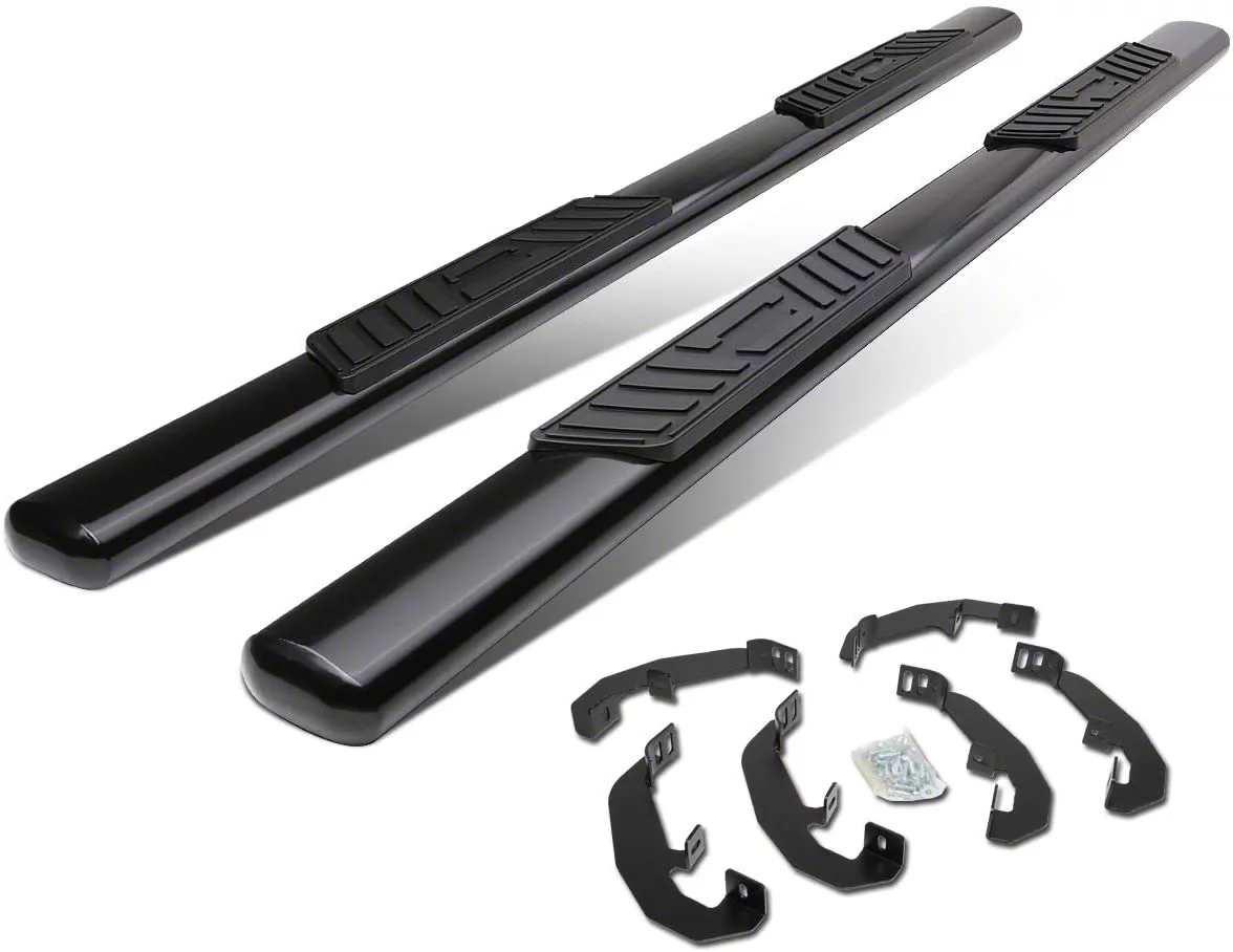 5-Inch Nerf Side Step Bars; Black (20-26 Silverado 2500 HD Double Cab)