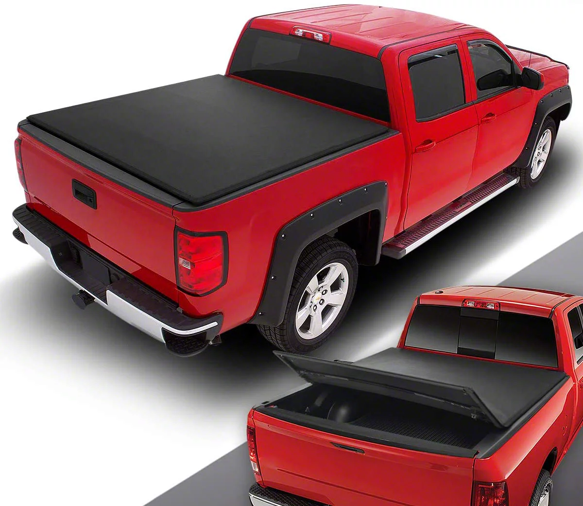 Tri-Fold Soft Tonneau Cover (15-19 Silverado 2500 HD w/ 8-Foot Long Box)