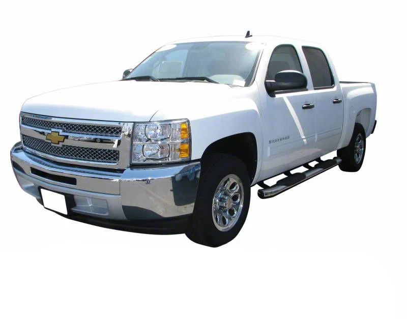 5-Inch Extreme Side Step Bars; Stainless Steel (07-19 Silverado 3500 HD Crew Cab)